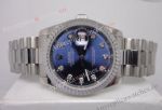 Rolex Datejust Stainless Steel Blue Face daimond Replica Watch